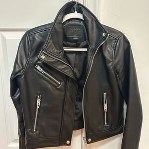 Blank NYC Black Leather Moto Jacket